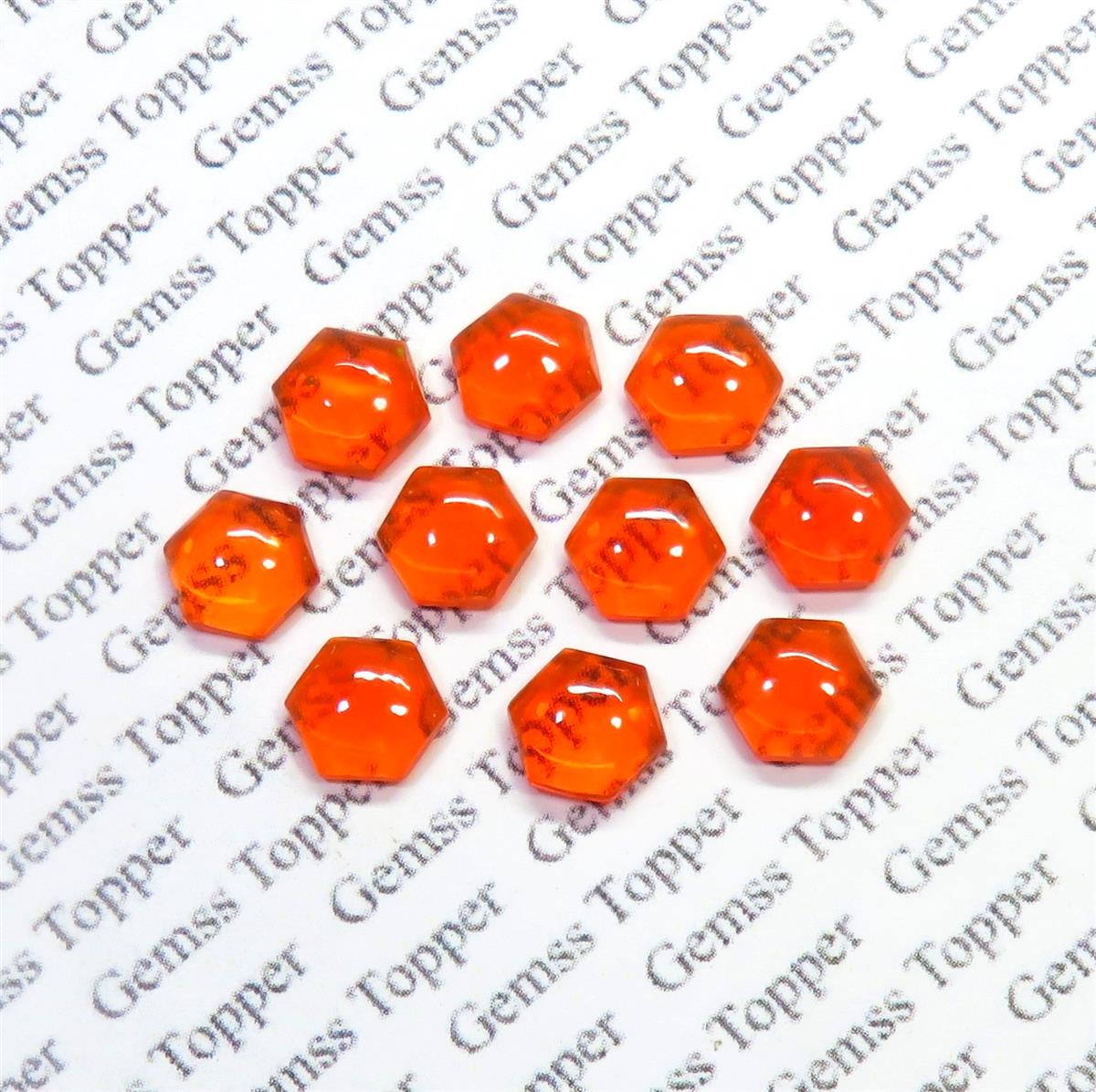 Mexican Fire Opal 10x10 mm Hexagon Cabochon